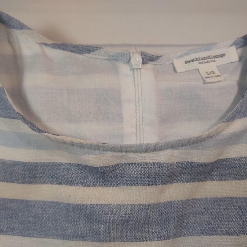 BeachLunchLounge Collection L  A-line striped dress pastel white/light blue - Picture 4 of 13